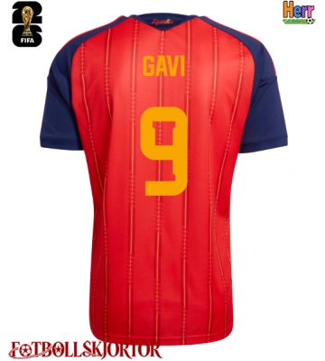 Spanien Paez Gavi #9 Hemmatröja VM 2026 Kortärmad
